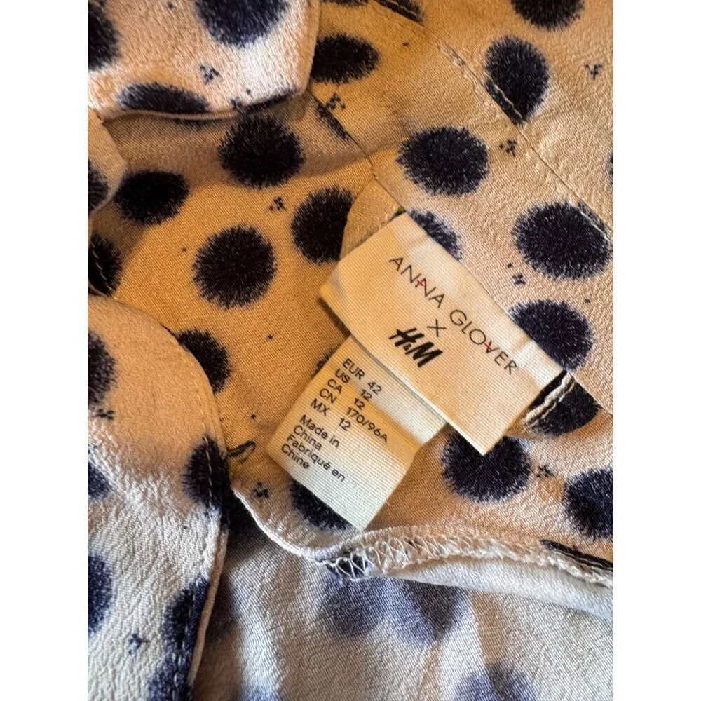 Anna Glover X H&M Womens Bee Dot Print Blazer Women's Size M